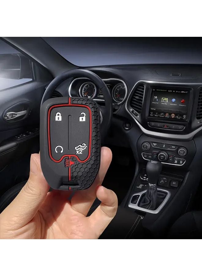 Black Silicone Key Fob Case Cover for Chevrolet Silverado Suburban GMC Sierra Terrain Acadia 2020 2021 2022 - Image 4